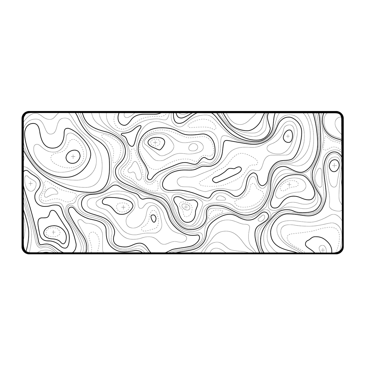 (Sold Out) YUNZII Desk Pad Mouse Mat – White Topographic