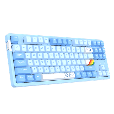 DAREU A87x PRO GASKET TRI-MODE HOT-SWAP 87-KEY RGB BACKLIT MECHANICAL GAMING KEYBOARD WITH VIOLET GOLD PRO / SKY V3 SWITCH_img_1