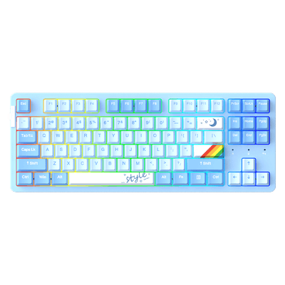 DAREU A87x PRO GASKET TRI-MODE HOT-SWAP 87-KEY RGB BACKLIT MECHANICAL GAMING KEYBOARD WITH VIOLET GOLD PRO / SKY V3 SWITCH_img_2