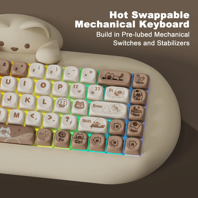 (Stock Out) YUNZII C68 Hi-Fi Tri Mode Mechanical Keyboard_img_1