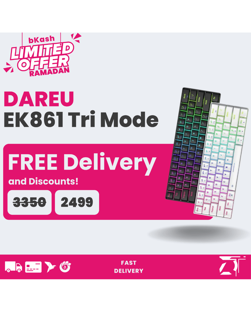 DAREU EK861 TRINITY GTR Tri Mode Hotswap Mechanical Keyboard
