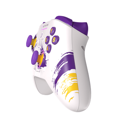 (Stock Out) DAREU H105 Tri-Mode Wireless Gamepad 360° Joystick Controller (White Purple)_img_1
