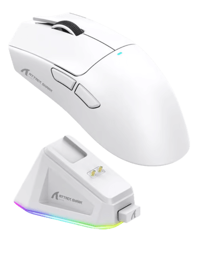 Attack Shark X11 63g PAW3311 22000DPI Tri-Mode Wireless Gaming Mouse with RGB Charging DOCK White_img_2
