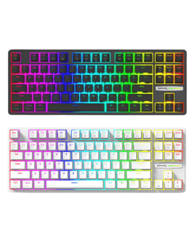 (Stock Out) MONKA 3087 Gasket Mount | Rainbow Backlit | Semi Hot-Swappable | Mechanical Keyboard_img_0